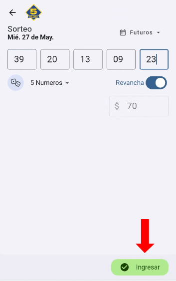 Confirmá la jugada