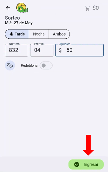 Confirmar jugada