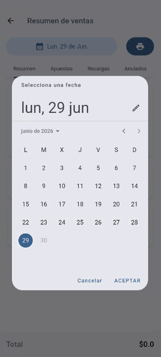 Elegir fecha