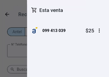 Recarga en el carrito