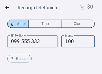 Ingreso del monto