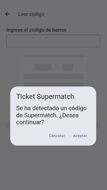 Confirmá en el dialog