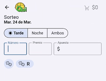 Selección de turno del sorteo